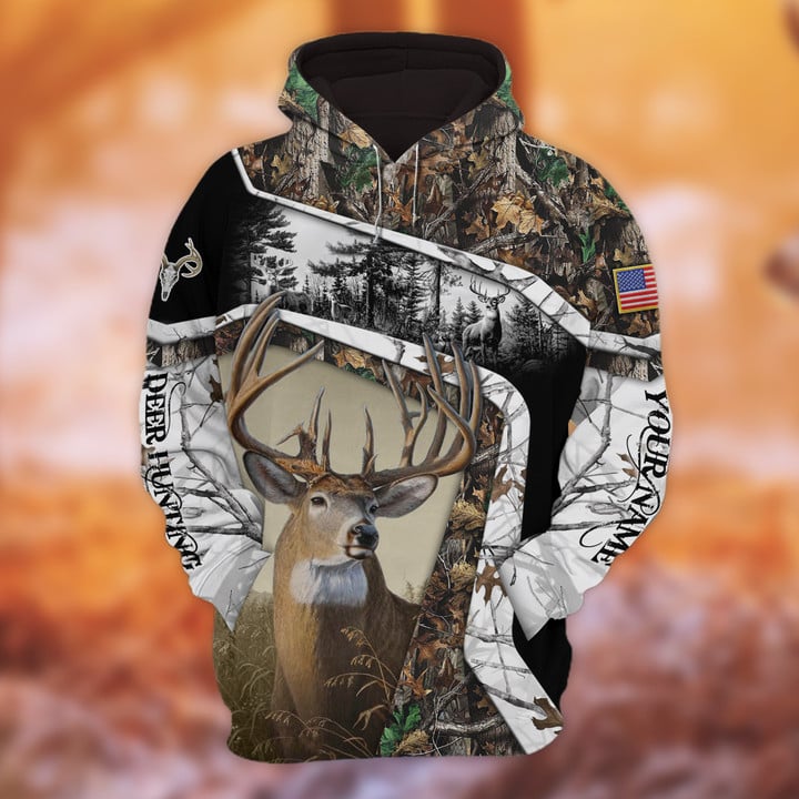 Frenzidea Personalized Name The Unique Hunting Hoodie & Zip Hoodie Multicolor