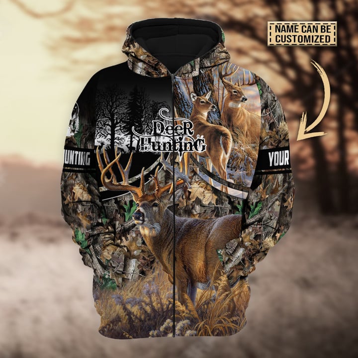 Frenzidea Personalized Name The Best Deer Hunting Hoodie & Zip Hoodie Multicolor