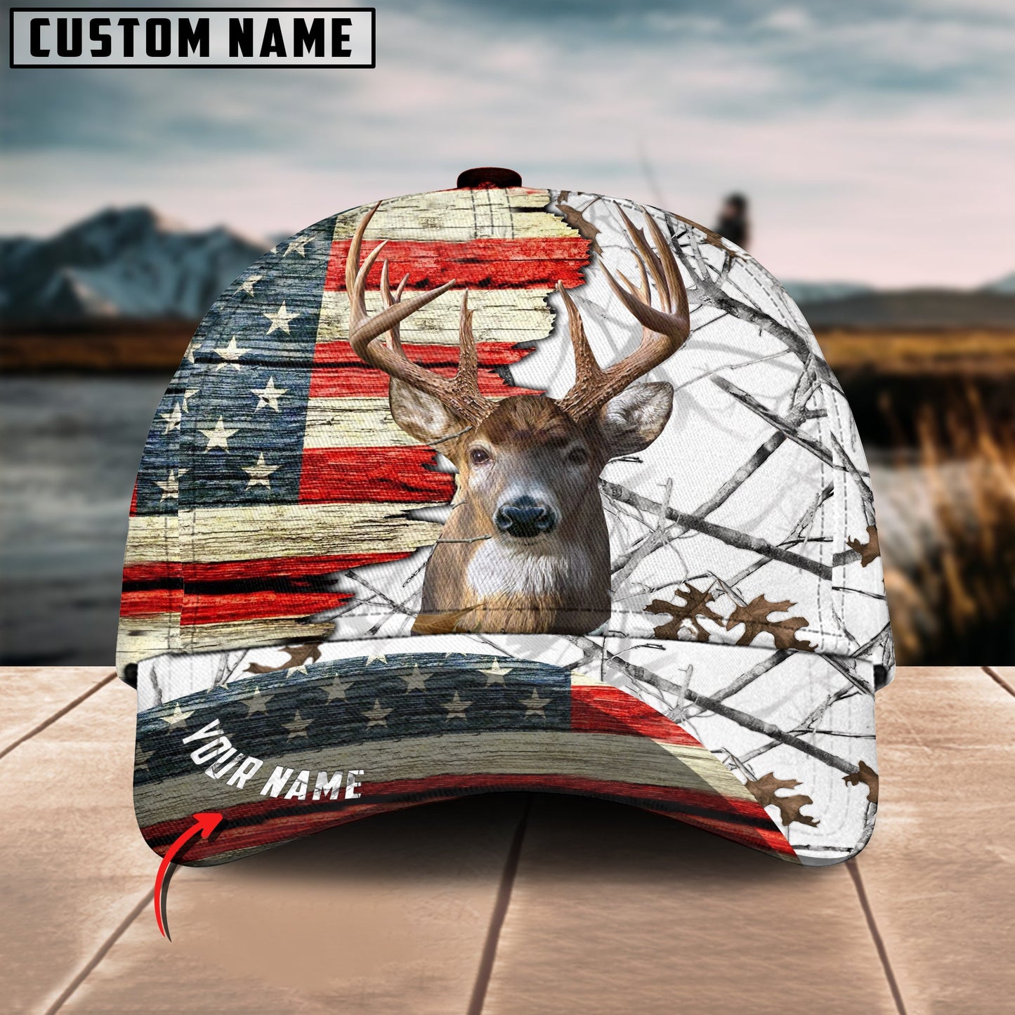 FrenzideaAuvrilone Pattern Hunting Deer Multicolor Personalized Cap