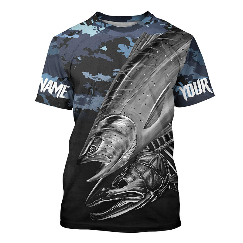 Frenzidea Chinook Salmon Fishing Camo Customize Name 3D Shirts