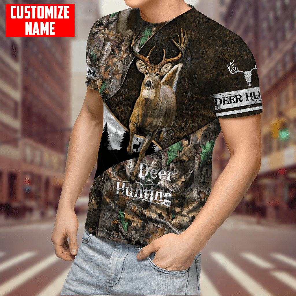 Frenzidea Personalized Deer Hunting Camo Autunm 3D Shirts