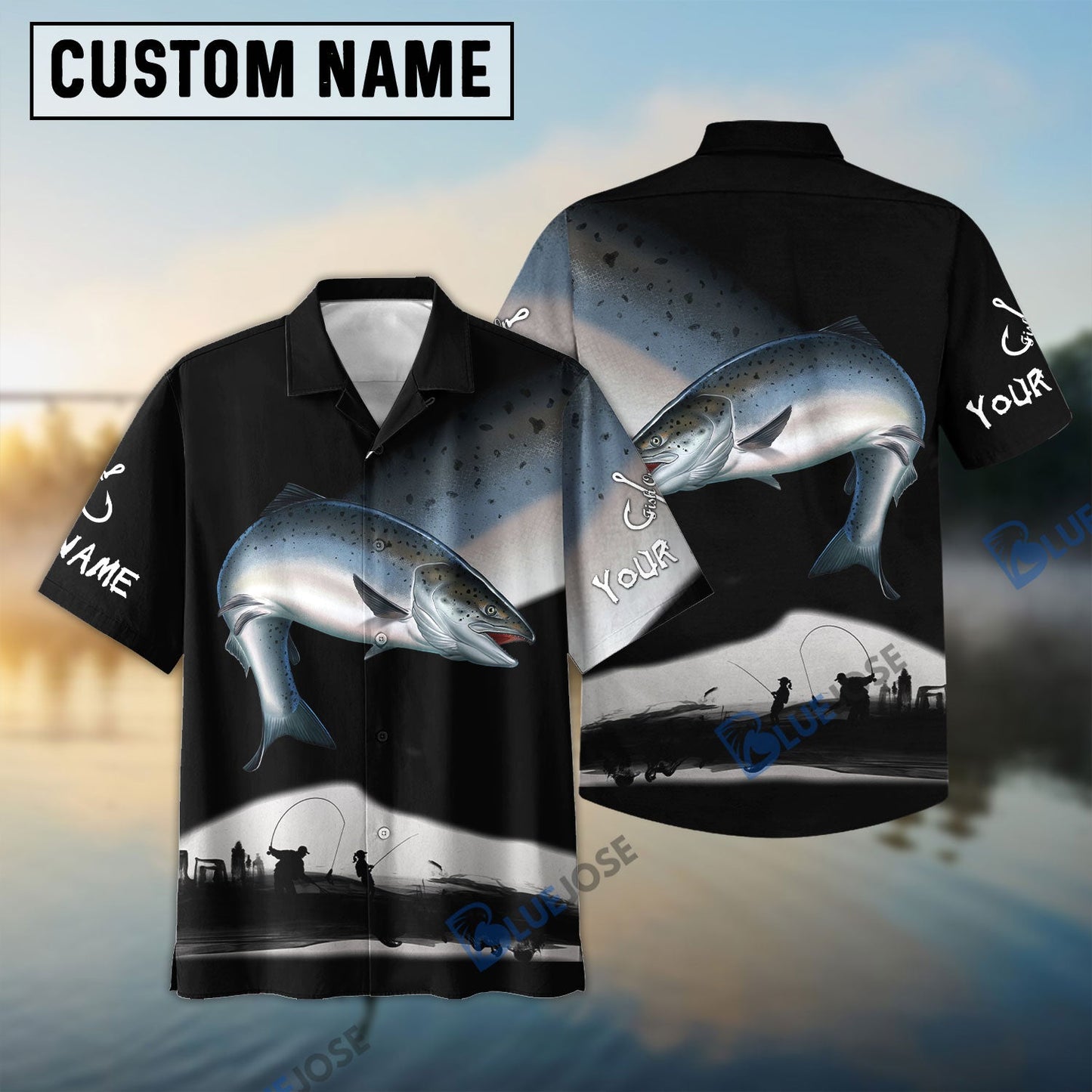 Frenzidea Chinook Salmon Fishing Customize Name 3D Shirt