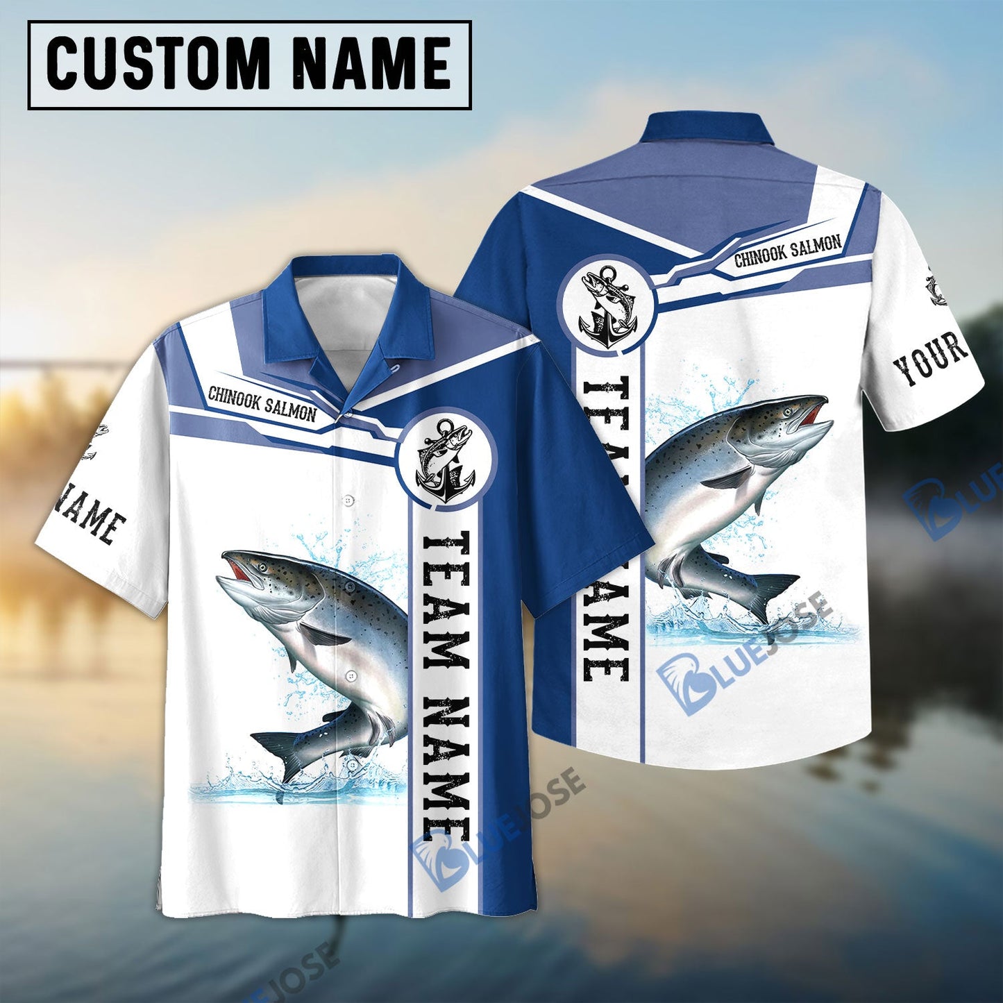 Frenzidea Chinook Salmon Fishing Customize Name And Team Name Tournament 3D Shirt