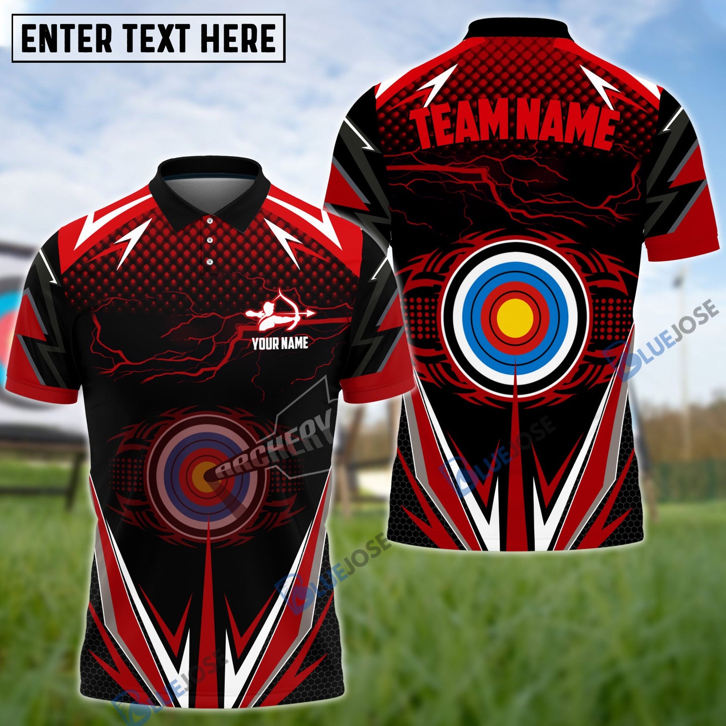 Frenzideas Thunder Archery Personalized Name Team Name 3D Shirt (4 Colors)