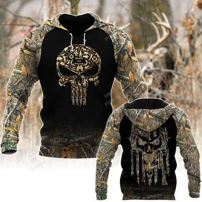 Frenzidea Skull Shape Hunting American Flag Camouflage Hunting Apparels
