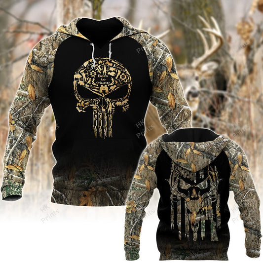 Frenzidea Skull Shape Hunting American Flag Camouflage Hunting Apparels