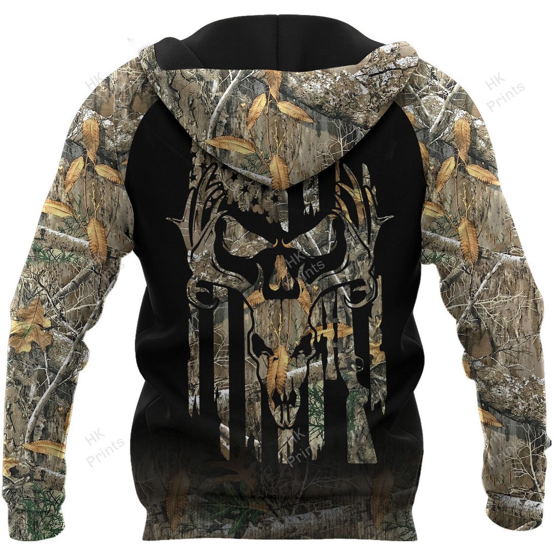 Frenzidea Skull Shape Hunting American Flag Camouflage Hunting Apparels