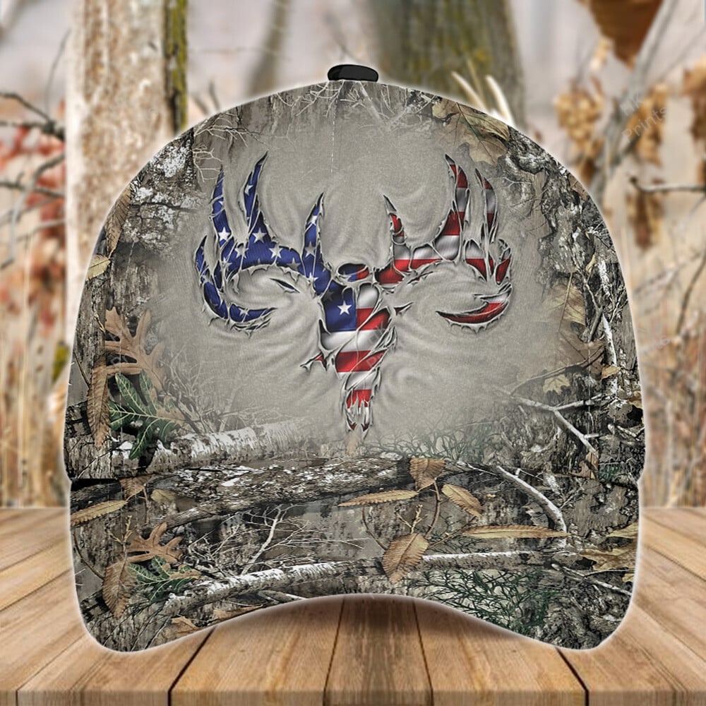 Frenzidea Ripped Deer American Flag Camouflage Hunting Apparels