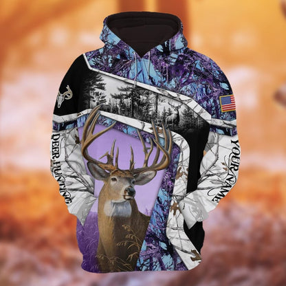 Frenzidea Personalized Name The Unique Hunting Hoodie & Zip Hoodie  Multicolor