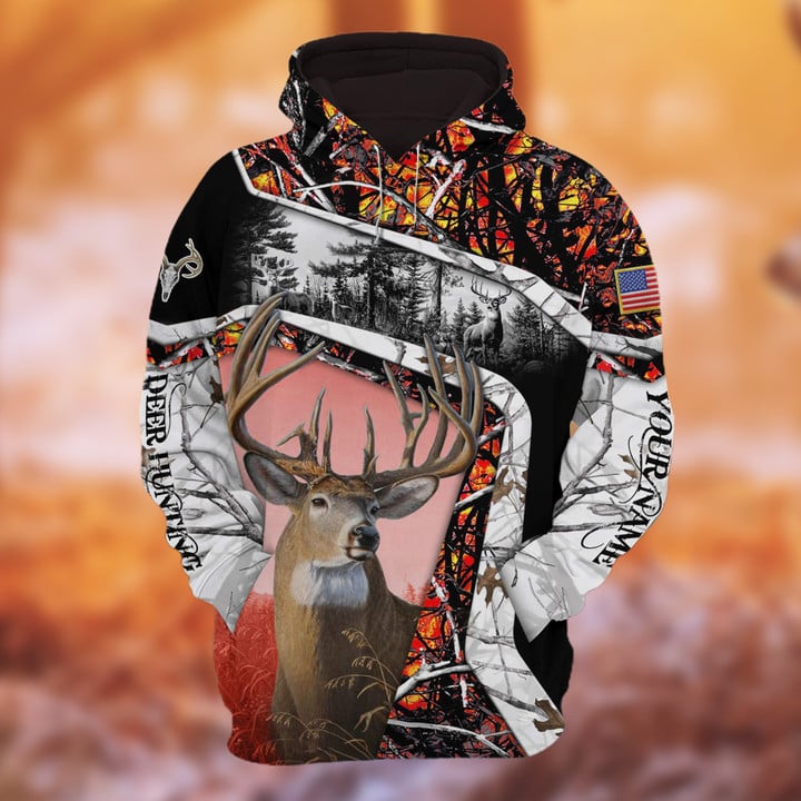Frenzidea Personalized Name The Unique Hunting Hoodie & Zip Hoodie  Multicolor