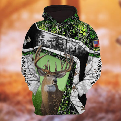 Frenzidea Personalized Name The Unique Hunting Hoodie & Zip Hoodie  Multicolor