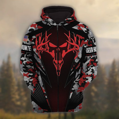 Frenzidea Personalized Name The Best Deer Hunting Hoodie & Zip Hoodie Camo Style  Multicolor
