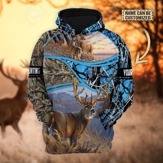 Frenzidea Personalized The Premium Deer Hunting Hoodie & Zip Hoodie  Multicolor