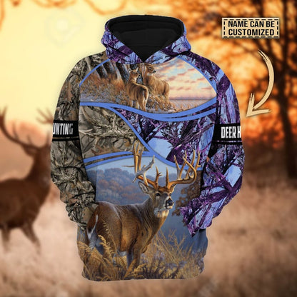 Frenzidea Personalized The Premium Deer Hunting Hoodie & Zip Hoodie  Multicolor