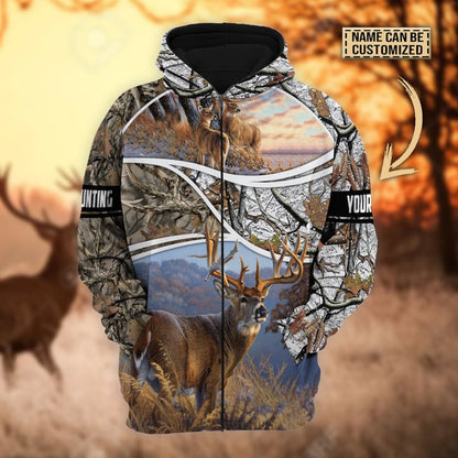Frenzidea Personalized The Premium Deer Hunting Hoodie & Zip Hoodie  Multicolor