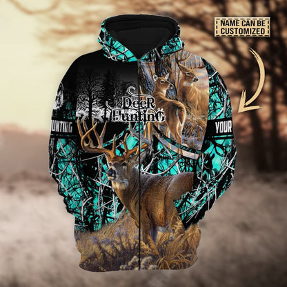 Frenzidea Personalized Name The Best Deer Hunting Hoodie & Zip Hoodie  Multicolor