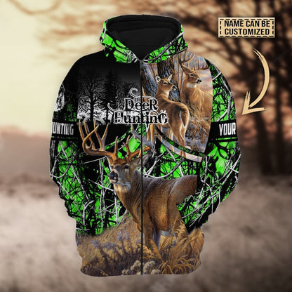 Frenzidea Personalized Name The Best Deer Hunting Hoodie & Zip Hoodie  Multicolor