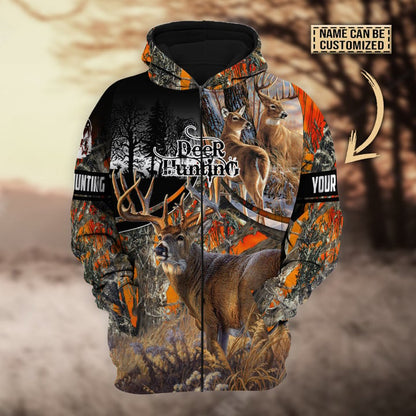 Frenzidea Personalized Name The Best Deer Hunting Hoodie & Zip Hoodie  Multicolor