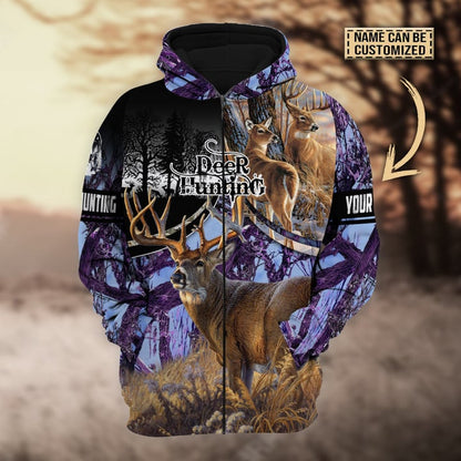 Frenzidea Personalized Name The Best Deer Hunting Hoodie & Zip Hoodie  Multicolor