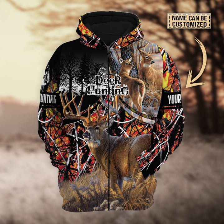 Frenzidea Personalized Name The Best Deer Hunting Hoodie & Zip Hoodie  Multicolor