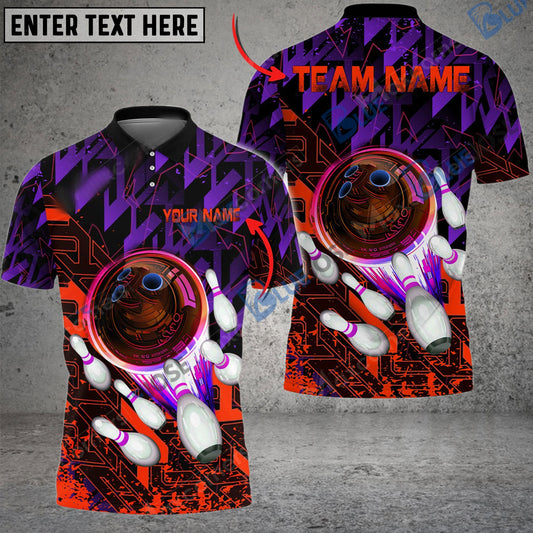 frenzidea Bowling And Pins Supersonic Speed Customized Name 3D Shirt (4 Colors)