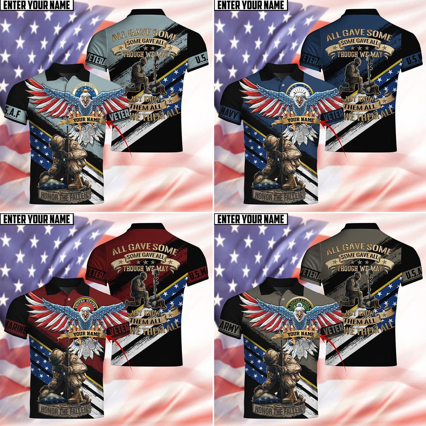 Frenzidea All Gave Some Some Gave All Polo Shirt