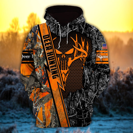 Frenzidea Personalized Deer Hunter Hunting Hoodies  Multicolored