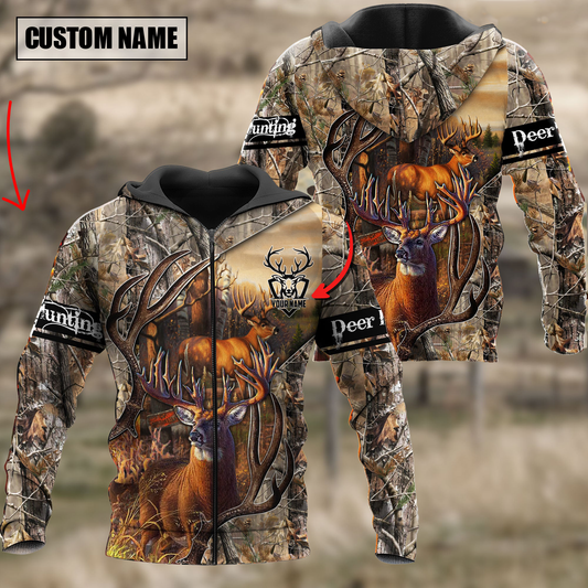 Frenzidea Deer Hunting Personalized 3D Shirts