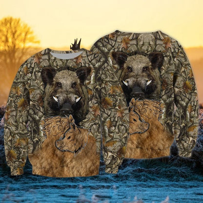 Frenzidea Wild Boar Hunting All Over Printed 3D Shirts