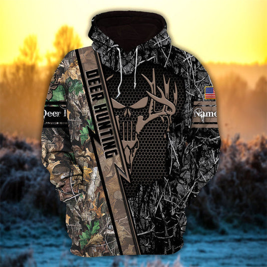 Frenzidea Personalized Deer Hunter Hunting Hoodies  Multicolored
