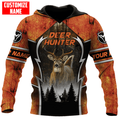 Frenzidea Personalized Deer Hunting Hunter Orange Camo 3D Shirts