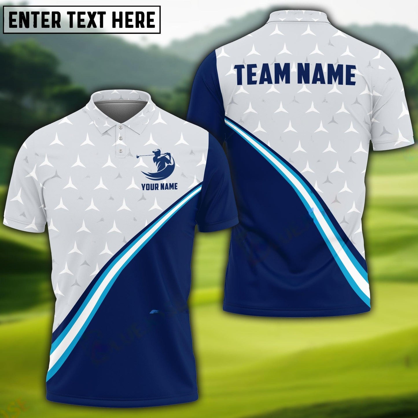 Frenzidea Golf Limited Line Art Golf Lover Ball Customized Name, Team Name 3D Shirts (4 Colors)