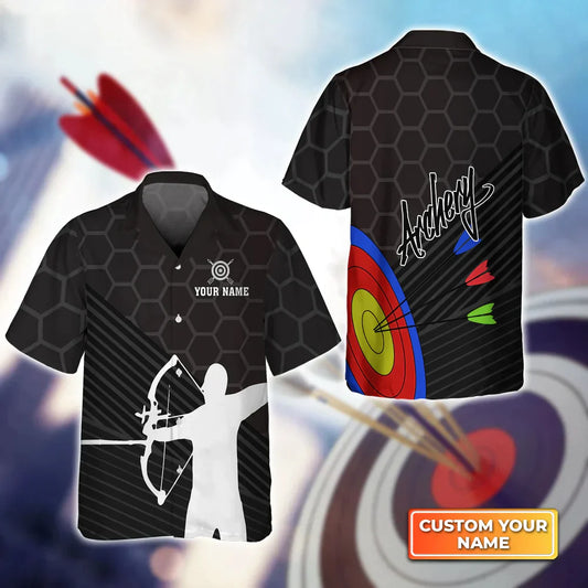 Frenzidea Archery Target & Archery Man 3D Hawaiian Shirt