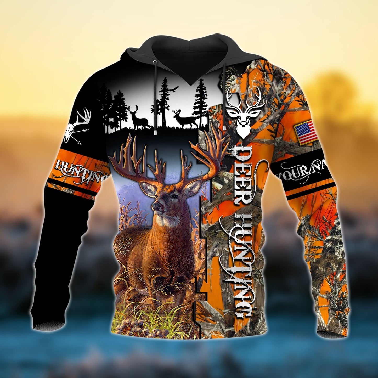 frenzidea New Deer Hunting 3D Hoodie (3 Colors)