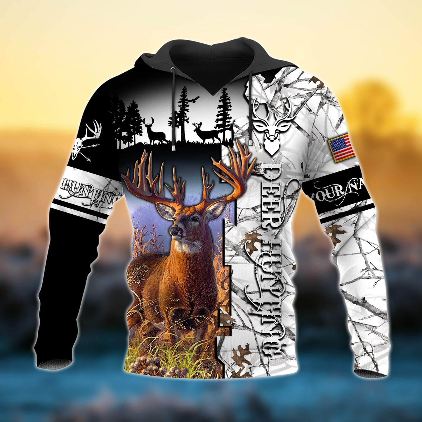 frenzidea New Deer Hunting 3D Hoodie (3 Colors)