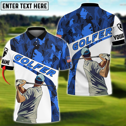 frenzidea Pride Premium Golf Man Personalized Name 3D Shirt