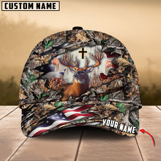 Frenzidea Colorful God America Hunting Deer Multicolor Personalized Cap