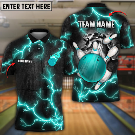 frenzidea Bowling And Pins The Power Of The God Of Thunder Customized Name 3D Shirt (4 Colors)
