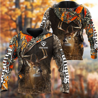 frenzidea Custom Name Hunting Deer Camo 3D Shirts