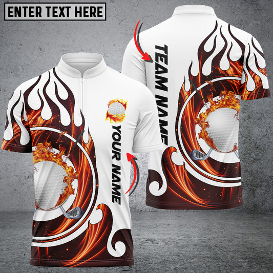 Frenzideas Golf Fire Blaster Multicolor Customized Name 3D Shirt (4 Colors)