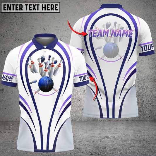 Frenzideas Ten Pin Bowling Premium Customized Name All Over Printed Shirt