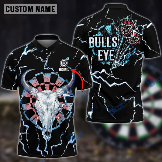 Frenzidea Darts Bullseye Thunder Skull Custom Darts Shirts
