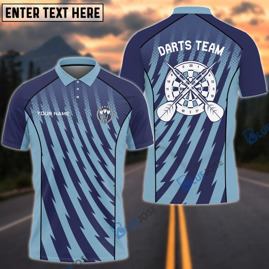 Frenzidea Darts Gradient Blue Custom Polo Shirts
