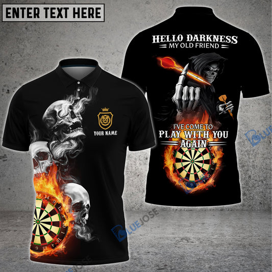 Frenzidea Darts Hello Darkness My Old Friend Custom Darts Shirts