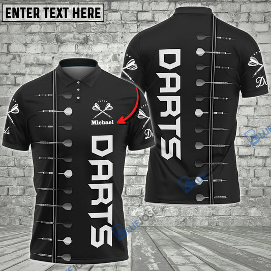 Frenzidea Darts Personalized 3D Black Custom Darts Shirts