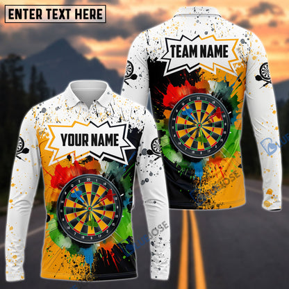 Frenzidea Black And Orange Darts Personalized Name, Team Name 3D Shirt