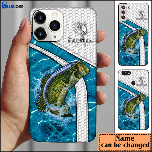 Frenzidea Bass Fishing Personalized Name Phone Case