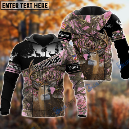 Frenzidea Personalized Name The Uniqe Deer Hunting Hoodie & Zip Hoodie  Multicolor