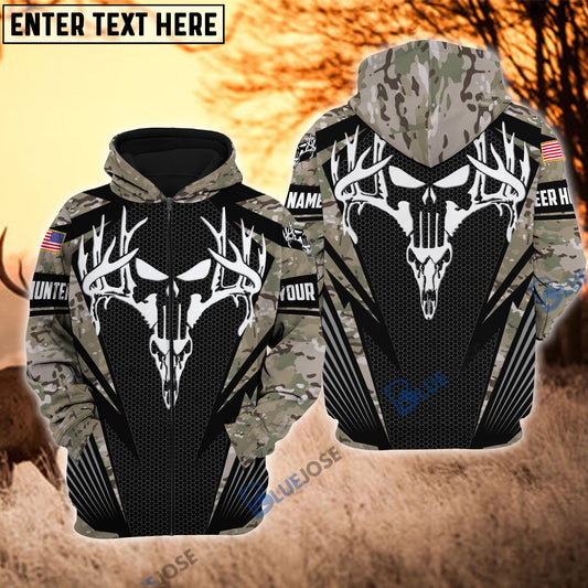 Frenzidea Personalized Name The Best Deer Hunting Hoodie & Zip Hoodie Camo Style  Multicolor