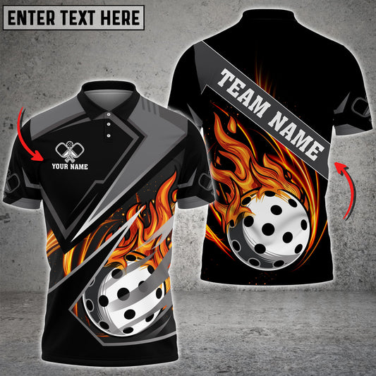 Frenzidea Pickleball Fire Premium Personalized Name, Team Name Unisex Shirt
